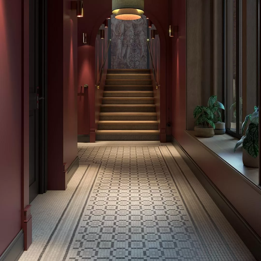 Декор Kerama Marazzi Про Лаймстоун Спакко мозаичный серый матовый 20x20 Серый, фото 2