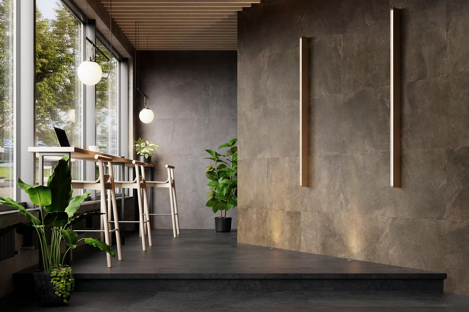 Керамический гранит Kerama Marazzi Про Стоун DD500320R антрацит обрезной 60х119.5 Серый, фото 1
