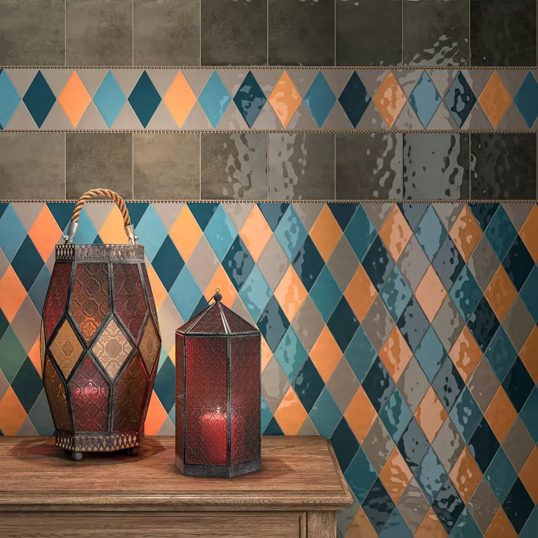 Керамическая плитка Kerama Marazzi Риад Декор синий глянцевый 13,5x7,8x0,9 Синий, фото 1