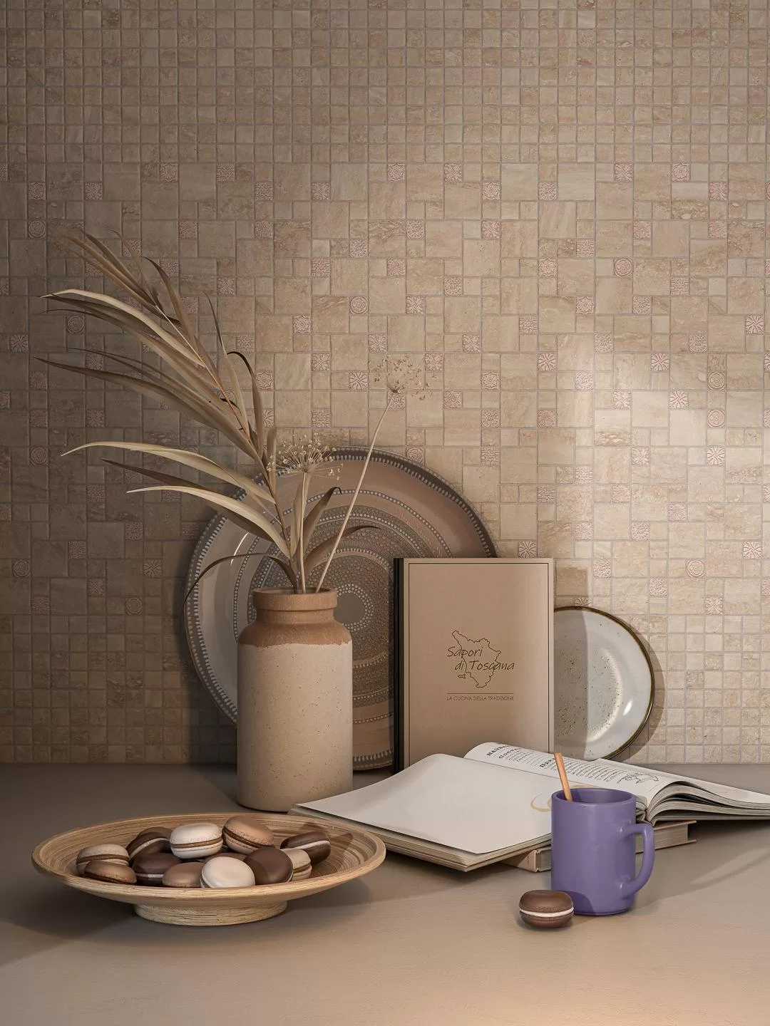 Декор Антика 2 мозаичный бежевый светлый матовый 30х30 Kerama Marazzi Риальто Бежевый, фото 1