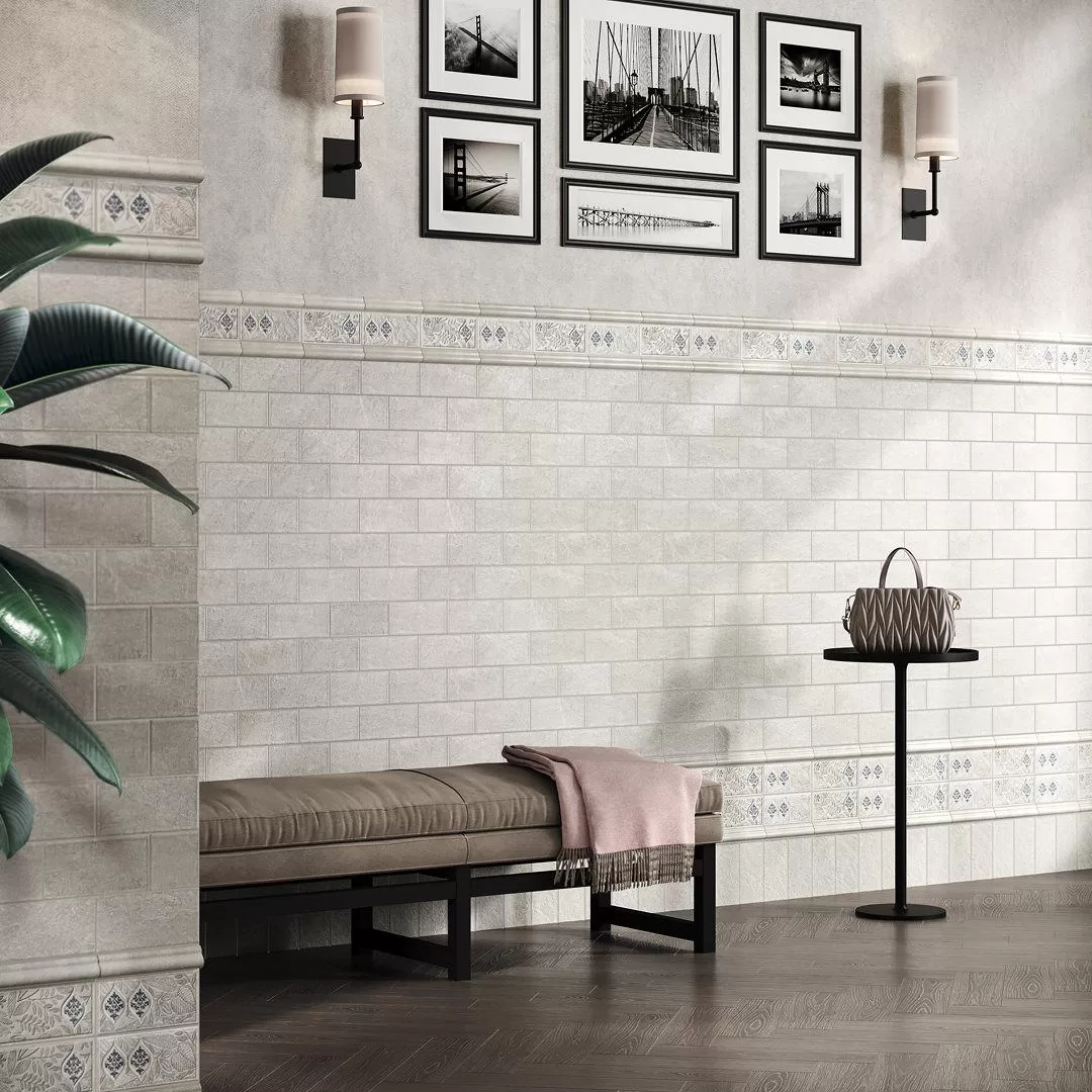 Керамическая плитка Kerama Marazzi Сиена Декор 2 матовый 7,4х15 Серый, фото 3