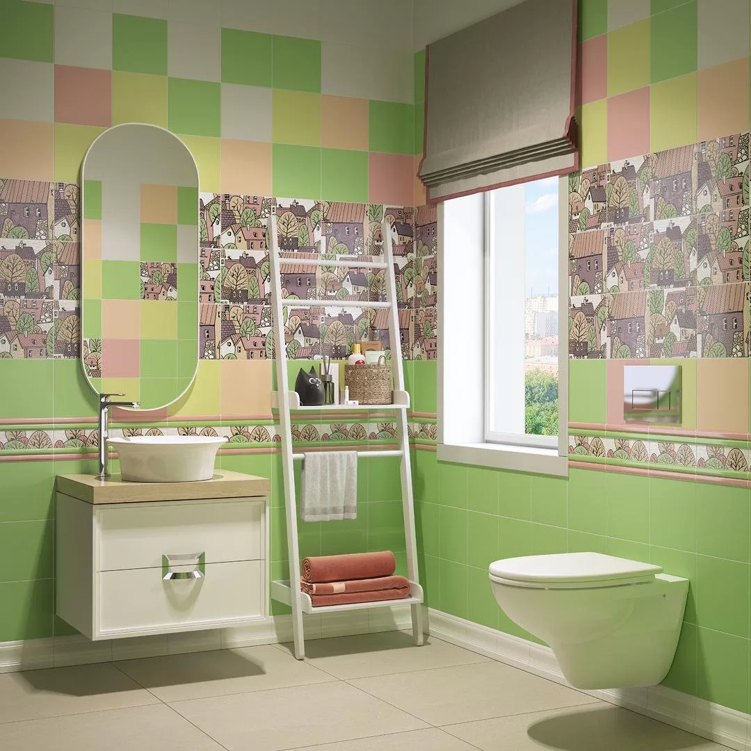 Керамическая плитка Kerama Marazzi Городок Декор 2 матовый 20х20 Комбинированный, фото 2