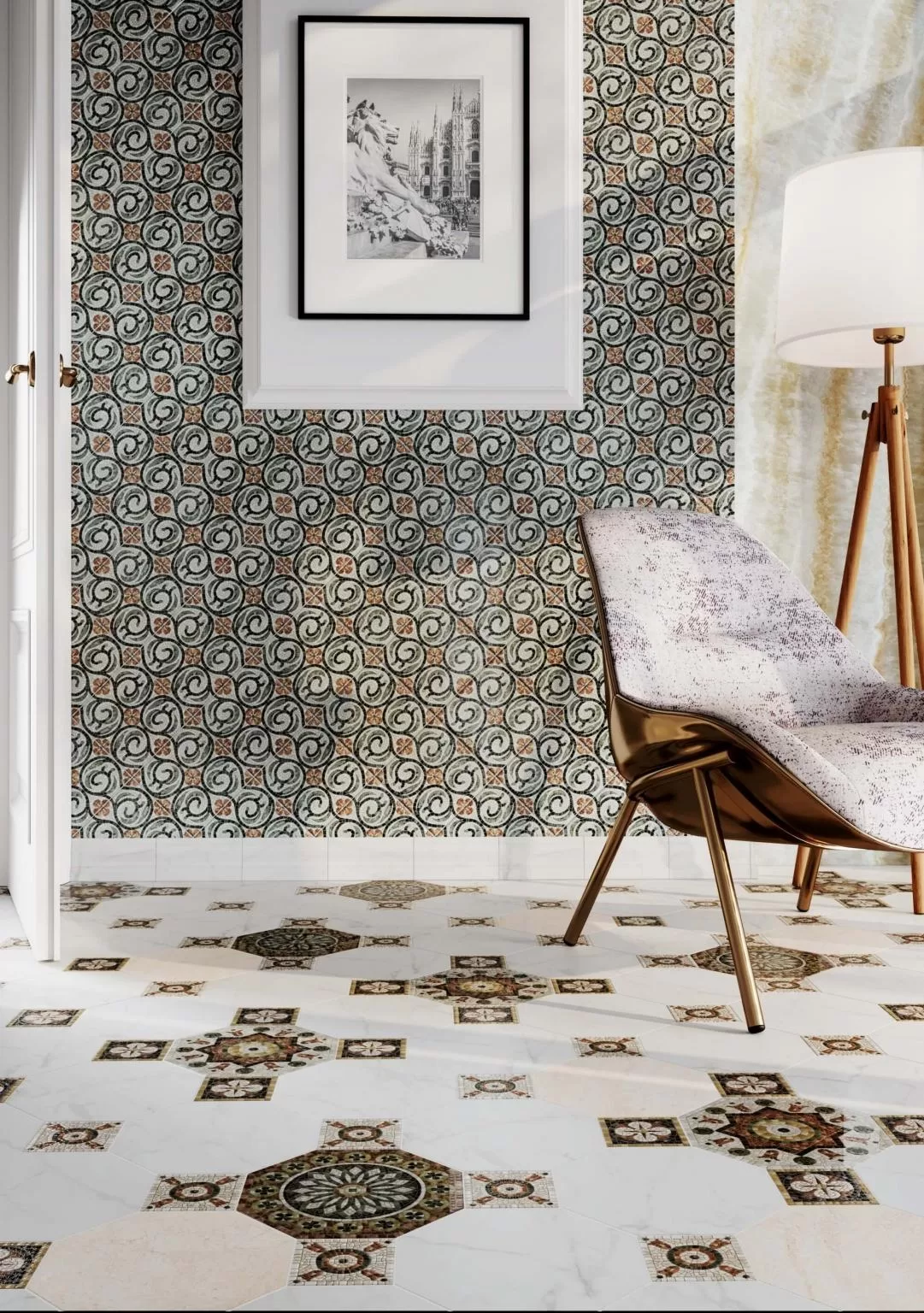 Керамический гранит Kerama Marazzi Стемма Декор 24x24 Коричневый HGD\A437\SG2440, фото 2