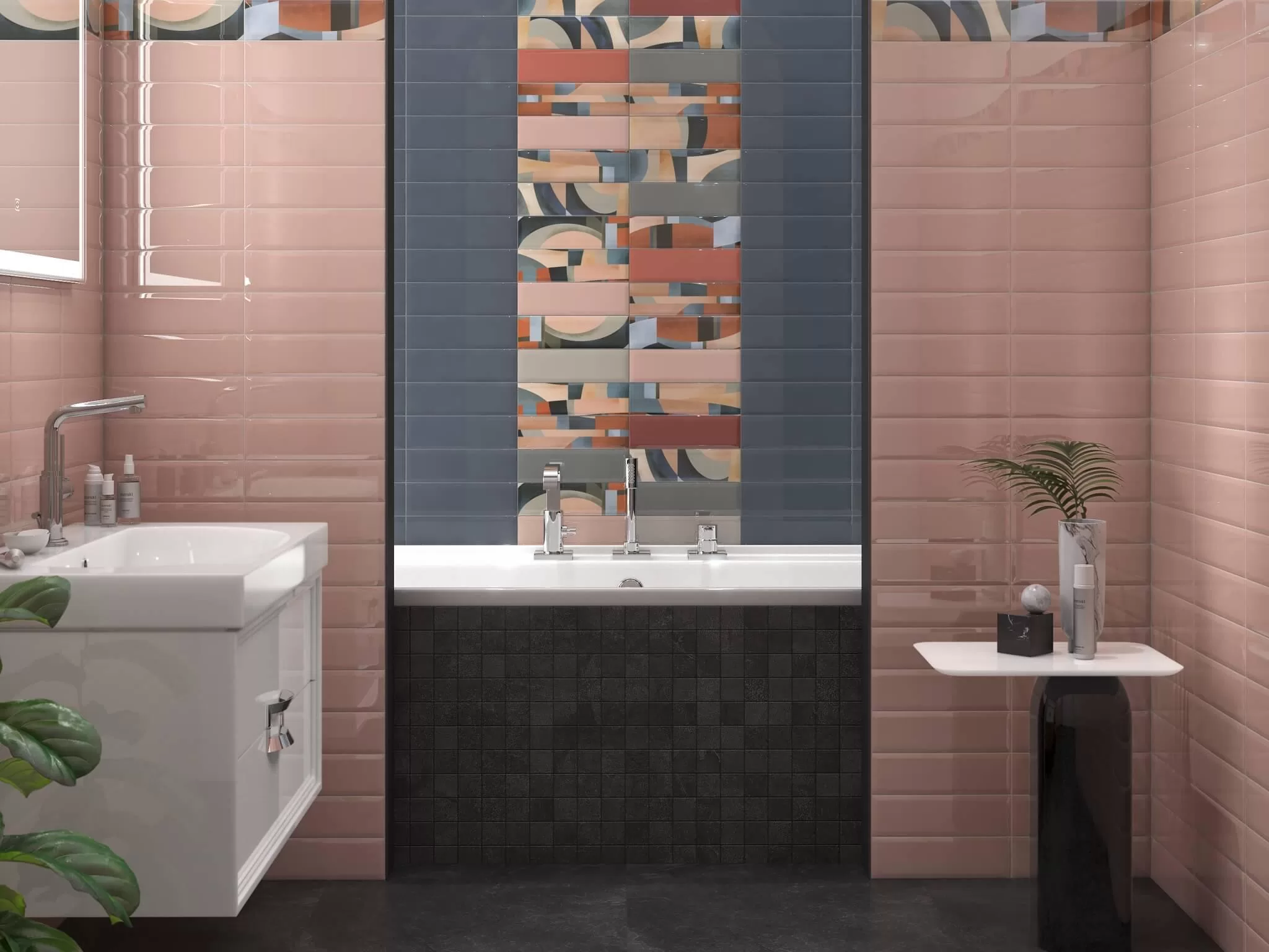 Керамическая плитка Kerama Marazzi Закат Декор A05 ZZ8.5x28.5 Комбинированный, фото 1