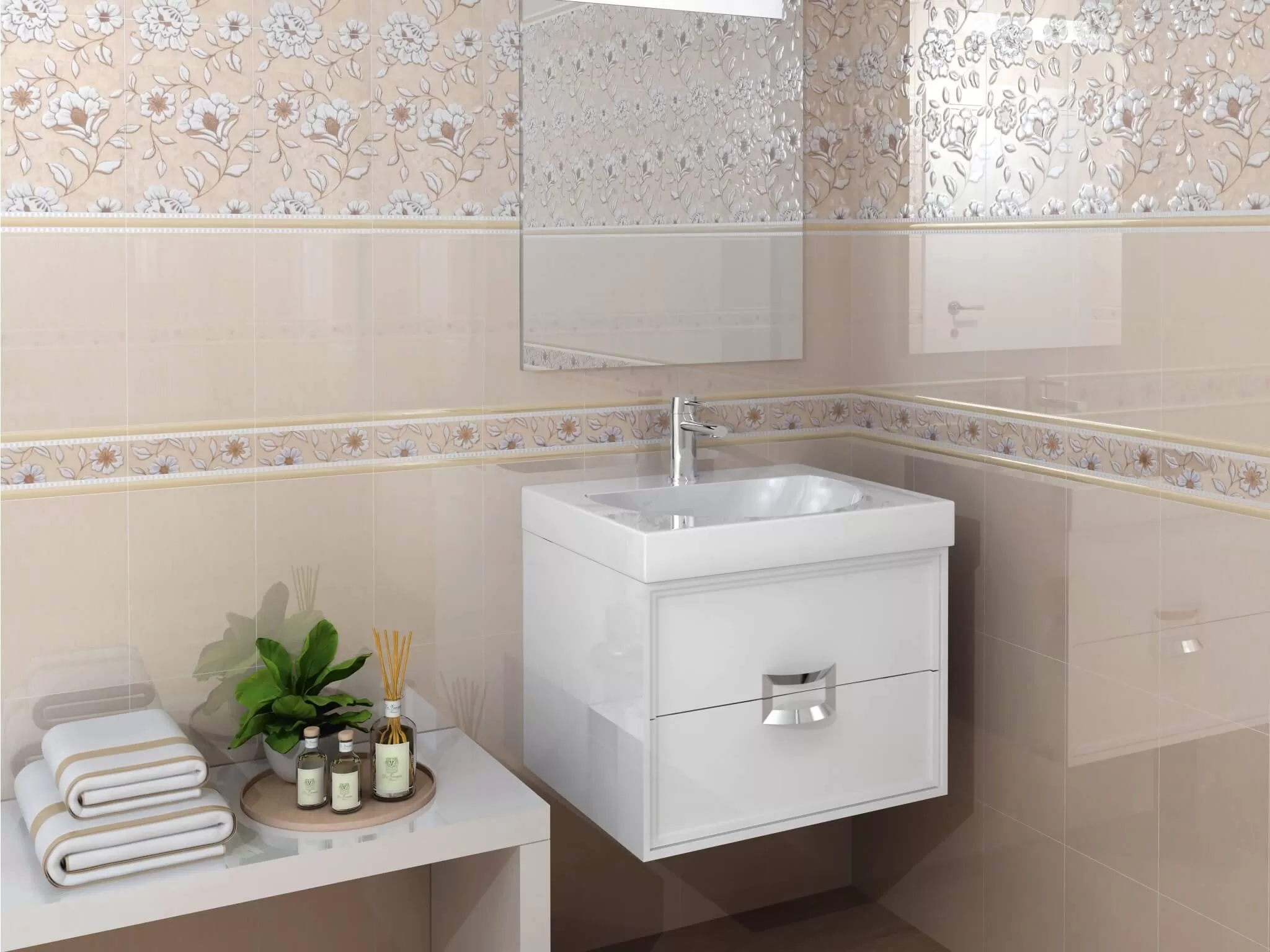 Керамическая плитка Kerama Marazzi Туари бор. стена 20х5,7 ZZ Бежевый, фото 1