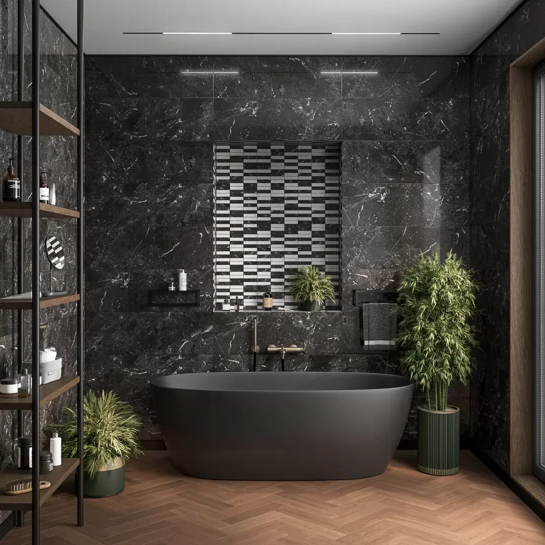 Ступени Kerama Marazzi Тубкаль Подступенок чёрный матовый обрезной 60x10,7x0,9 Черный, фото 1