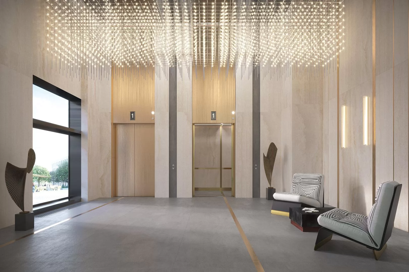 Керамогранит Kerama Marazzi Surface Laboratory /Травертин бежевый светлый обрезнойZZ119.5x320 Бежевый, фото 1