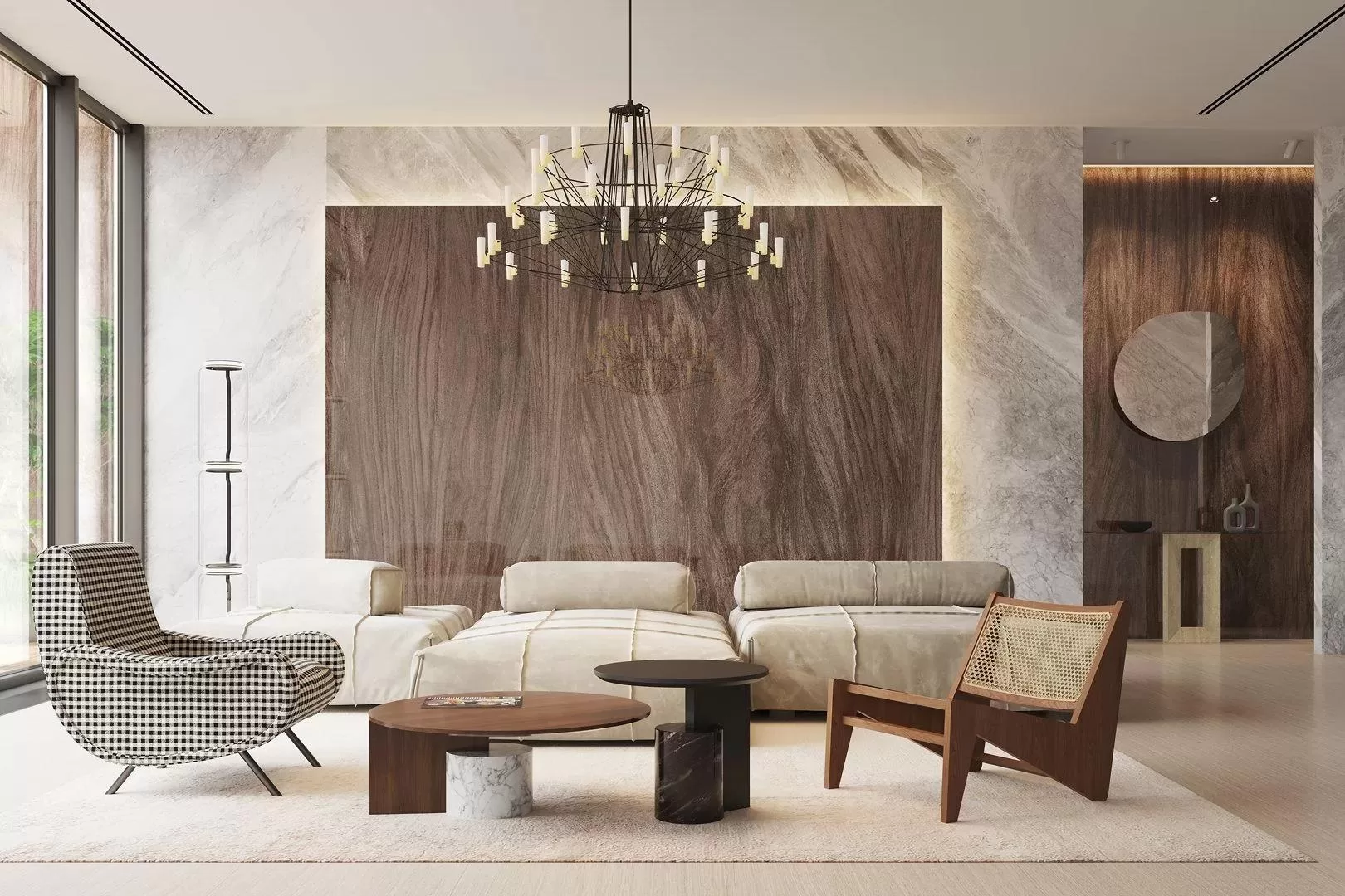 Керамогранит Kerama Marazzi Surface Laboratory /Уолнат коричневый лаппатированный обрезной 119.5x320 Коричневый, фото 1