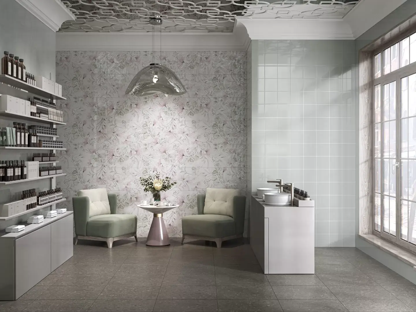 Керамическая плитка Kerama Marazzi Веро Декор розовый светлый глянцевый обрезной 40x120 Розовый, фото 2
