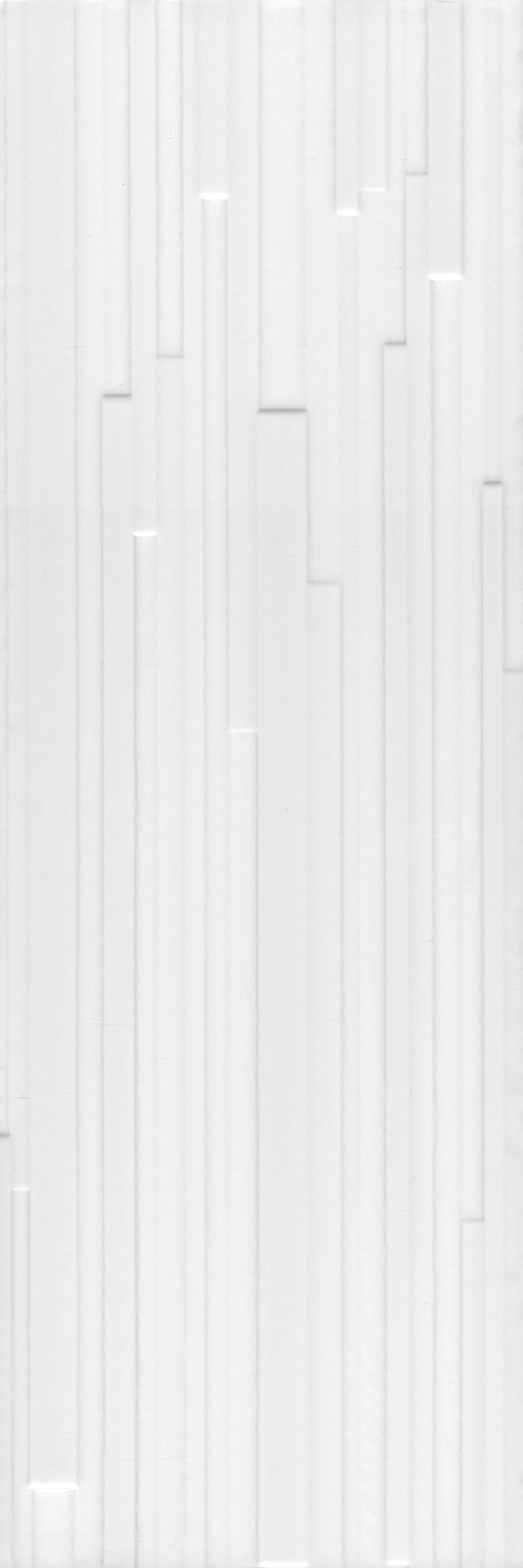 Керамическая плитка Kerama Marazzi Бьянка белый глянцевый полоски 20x60 Белый