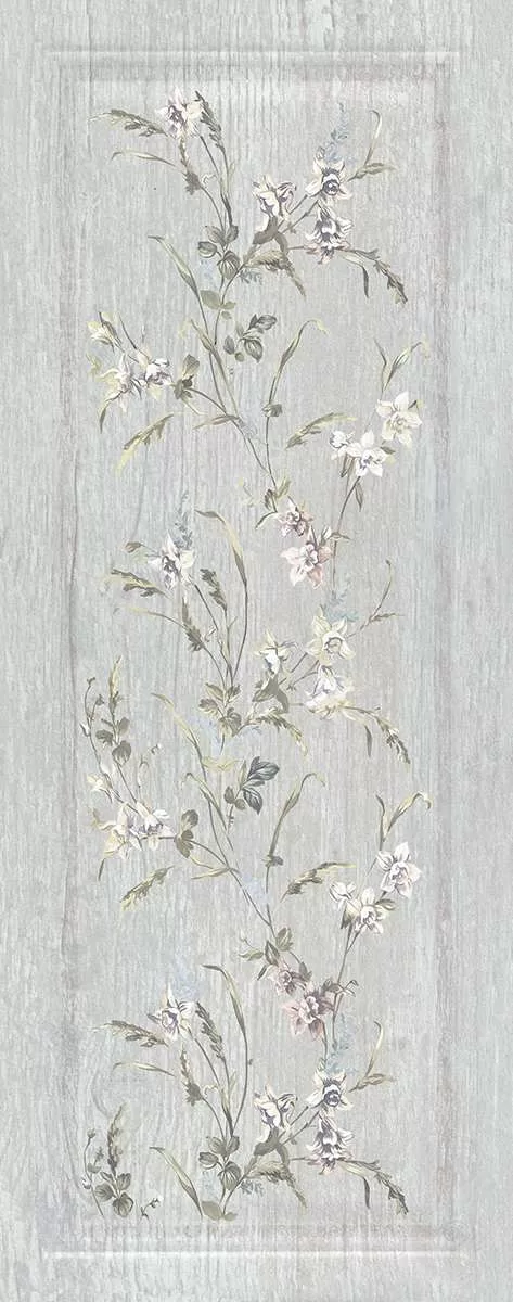 Керамическая плитка Kerama Marazzi Кантри Шик серый панель декорированный20x50 ZZ Серый