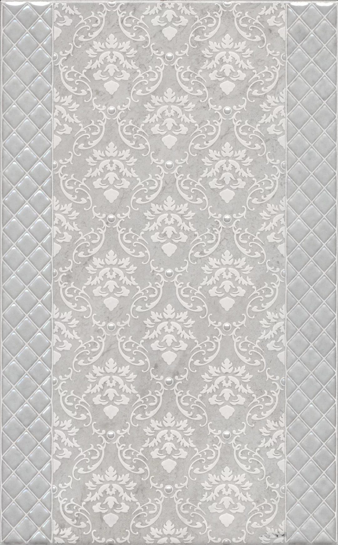 Керамическая плитка Kerama Marazzi Мотиво Декор серый светлый глянцевый 25x40 Серый