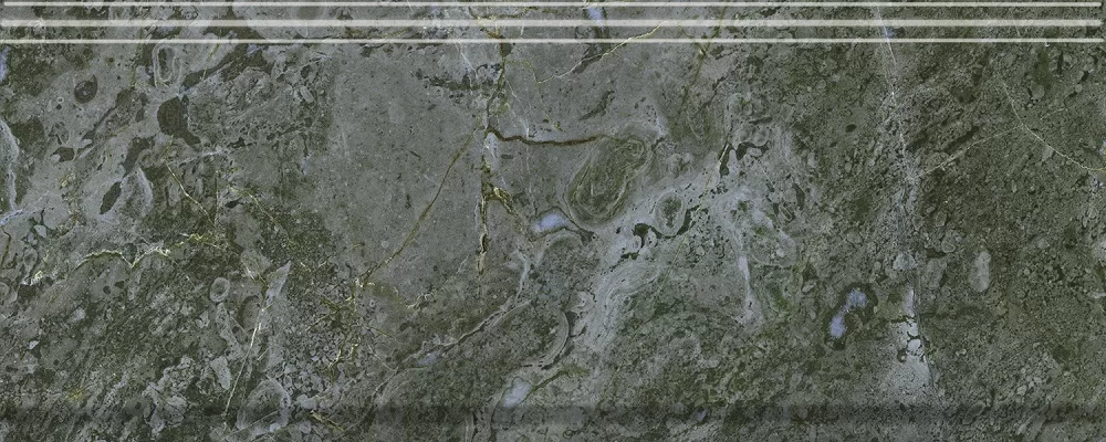 Керамическая плитка Kerama Marazzi Серенада Бордюр зелёный глянцевый обрезной 12х30 Зеленый