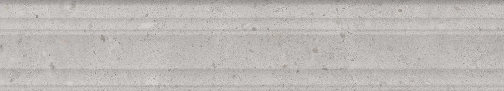 Керамическая плитка Kerama Marazzi Риккарди Бордюр серый светлый матовый структура обрезной 7.3x40 Серый