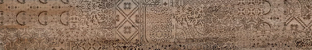 Керамогранит Kerama Marazzi Про Вуд беж темный декорированный обрезной 20x119.5 ZZ Коричневый