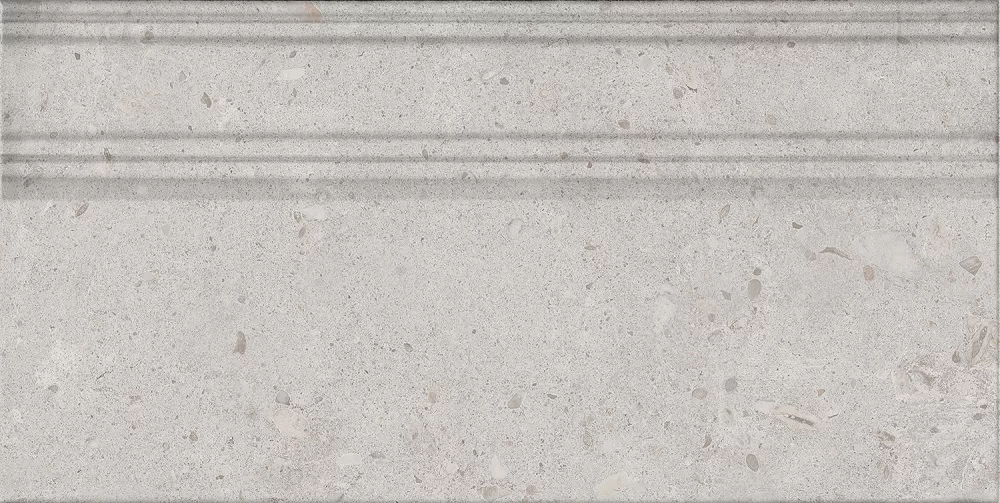 Керамическая плитка Kerama Marazzi Риккарди Плинтус серый светлый матовый обрезной 20x40 Серый