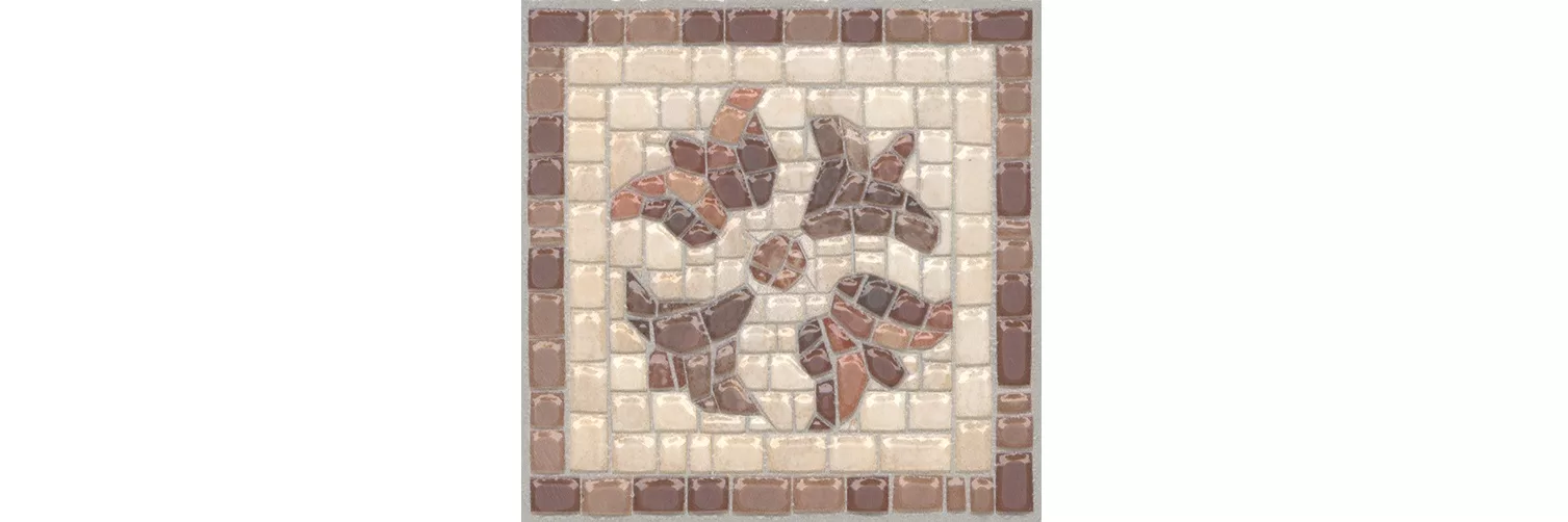 Керамогранит Kerama Marazzi Пантеон Вставка лапп.9.6x9.6 Комбинированный