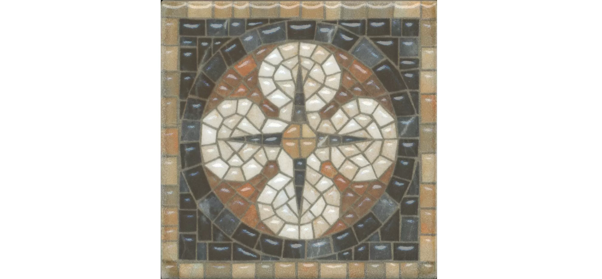 Керамическая плитка Kerama Marazzi Стемма Вставка 9,8x9,8 Коричневый