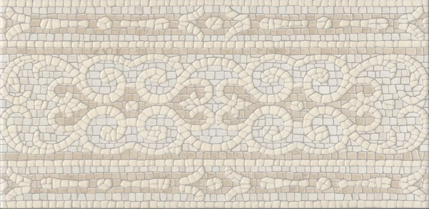 Керамическая плитка Kerama Marazzi Карму Бордюр матовый обрезной 30х14,5 Комбинированный