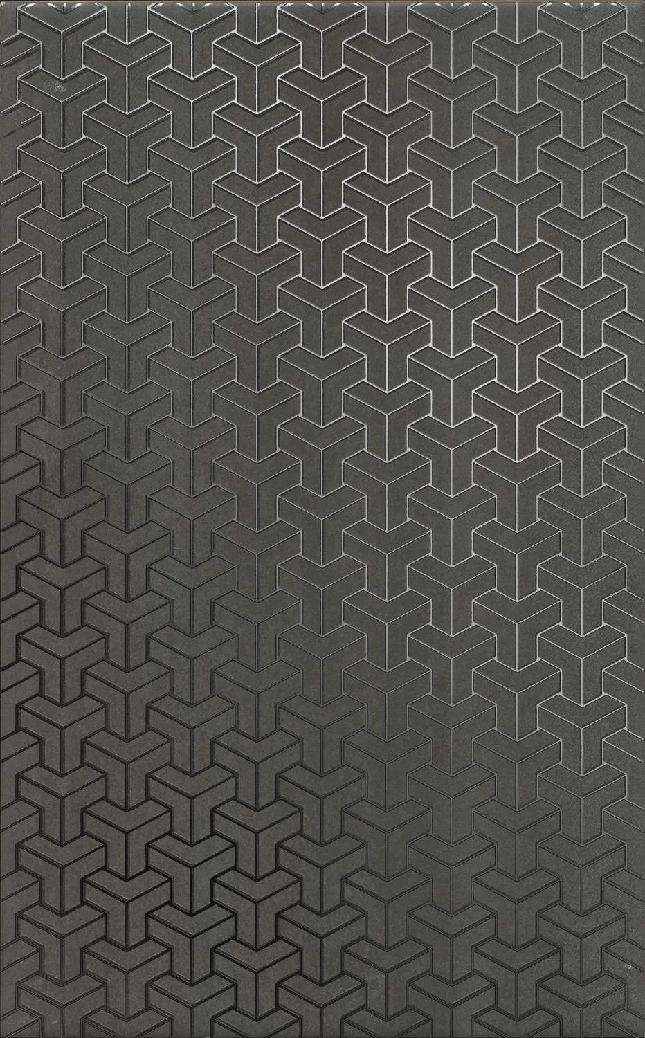 Керамическая плитка Kerama Marazzi Ломбардиа Декор антрацит 25x40 Черный