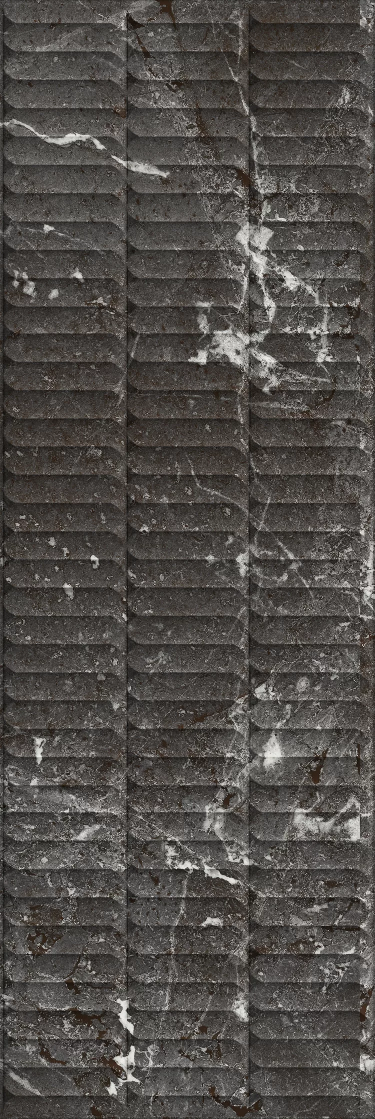 Керамическая плитка Kerama Marazzi Тубкаль чёрный глянцевый структура обрезной 30x89,5x1,05 Черный