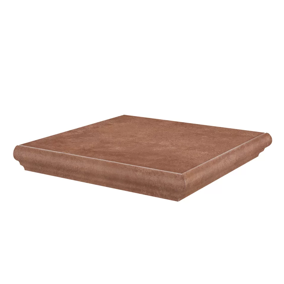 Ступени Kerama Marazzi Хадду Ступень угловая красный матовый 34x34x0,8 Красный