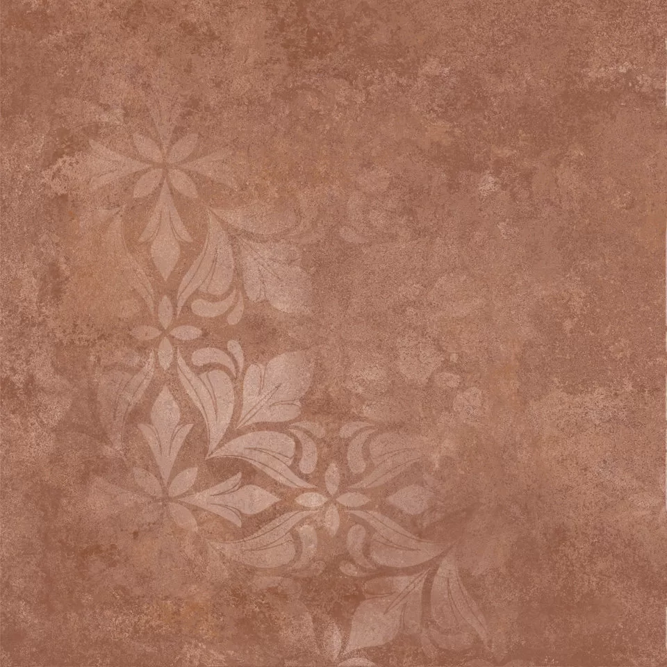 Керамогранит Kerama Marazzi Хадду красный матовый декорированный 40,2x40,2x0,8 Красный