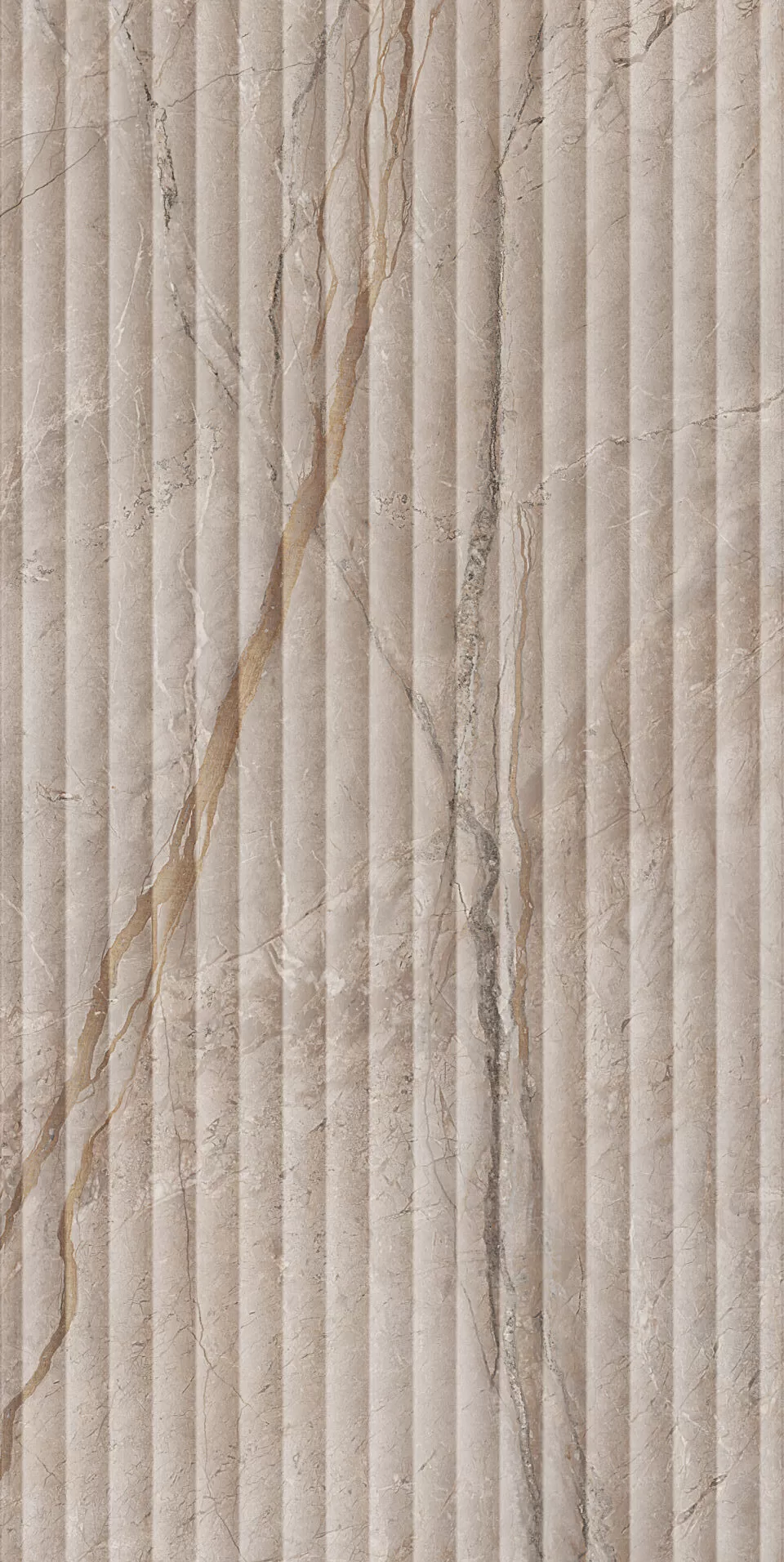 Керамическая плитка Kerama Marazzi Ифран бежевый светлый глянцевый структура обрезной 60x119,5x1 Бежевый