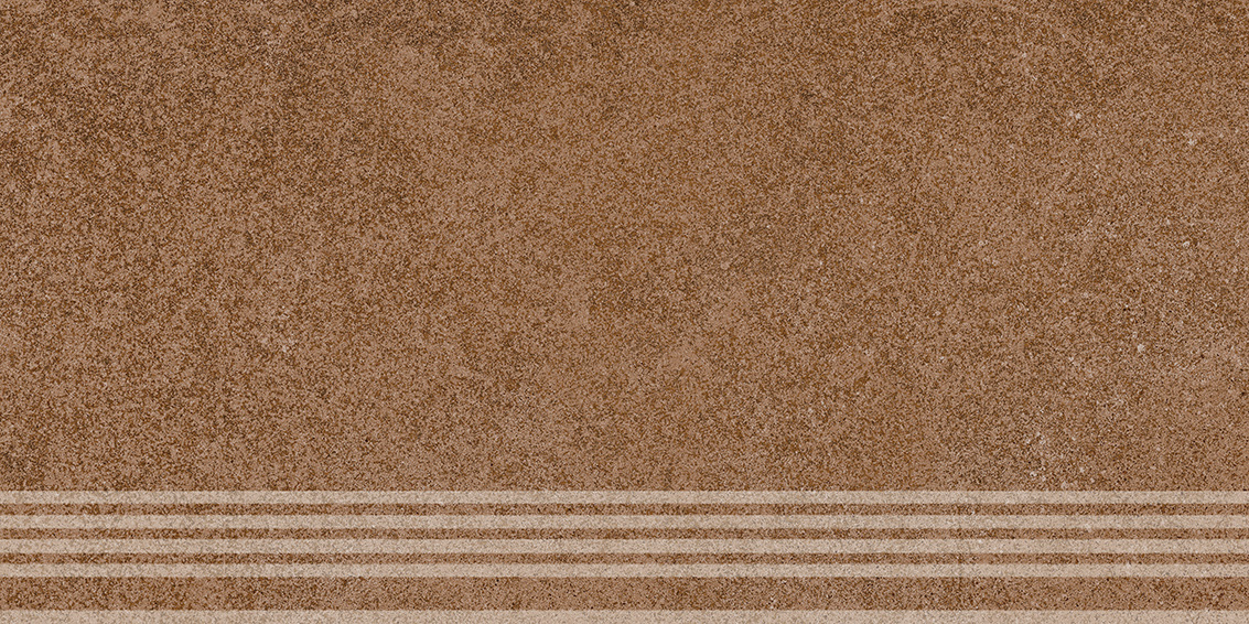 Керамогранит Kerama Marazzi Ступень фронтальная Руссильон коричневый матовый обрезной 30x60x0,9 Коричневый
