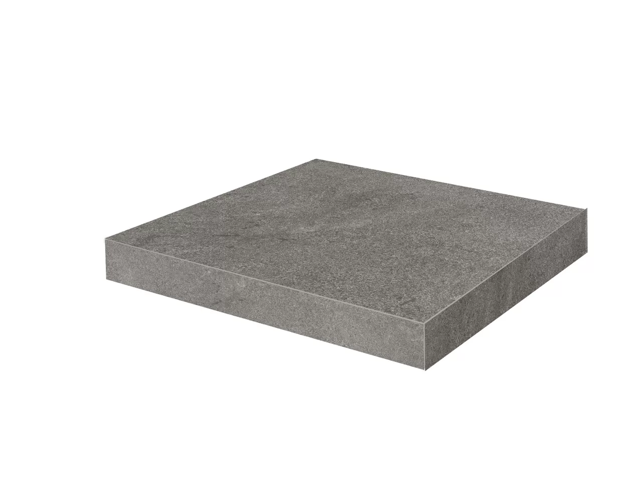 Ступени Kerama Marazzi Портленд Ступень угловая клееная серый тёмный матовый обрезной 33x33x0,9 Серый
