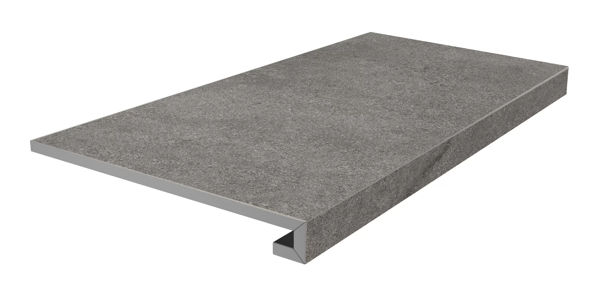 Ступени Kerama Marazzi Портленд Ступень фронтальная клееная Портленд серый тёмный матовый обрезной 33x80x0,9 Серый
