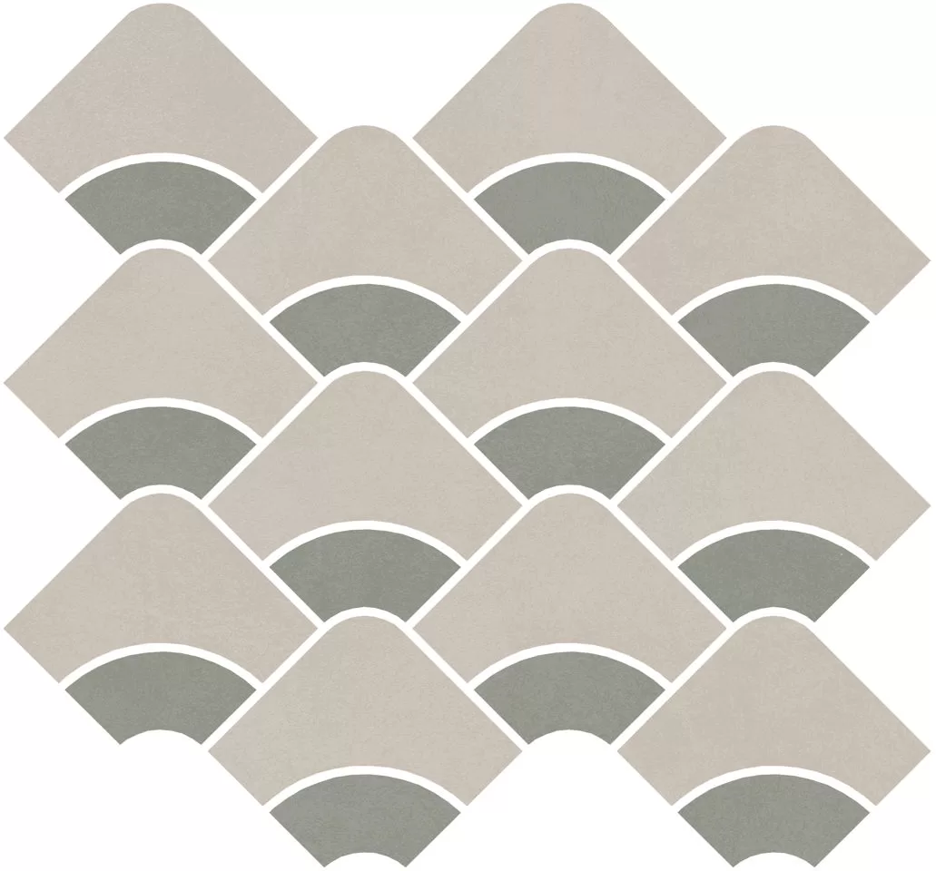 Керамическая плитка Kerama Marazzi Таделакт Декор наборный бежевый светлый, зелёный светлый матовый обрезной 30x28x0,9 Комбинированный