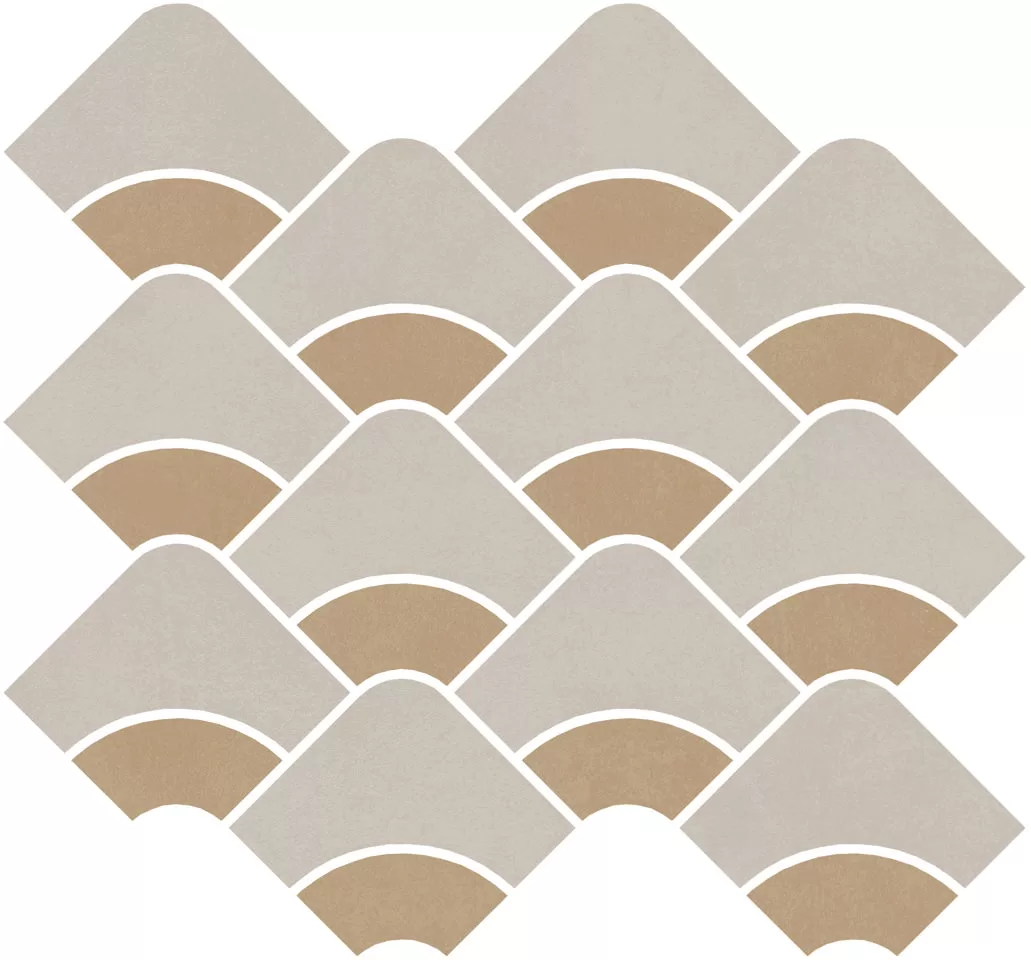 Керамическая плитка Kerama Marazzi Таделакт Декор наборный серый светлый, жёлтый матовый обрезной 30x28x0,9 Комбинированный
