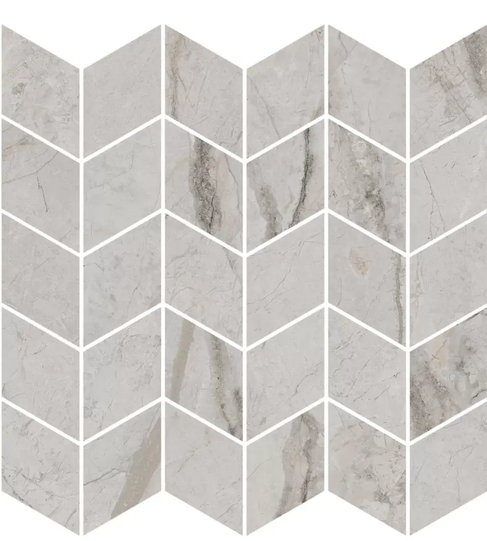 Керамическая плитка Kerama Marazzi Ифран Декор мозаичный серый светлый глянцевый обрезной 30x31,2x0,9 Серый, фото 5
