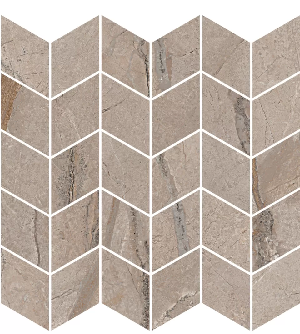 Керамическая плитка Kerama Marazzi Ифран Декор мозаичный бежевый светлый глянцевый обрезной 30x31,2x0,9 Бежевый