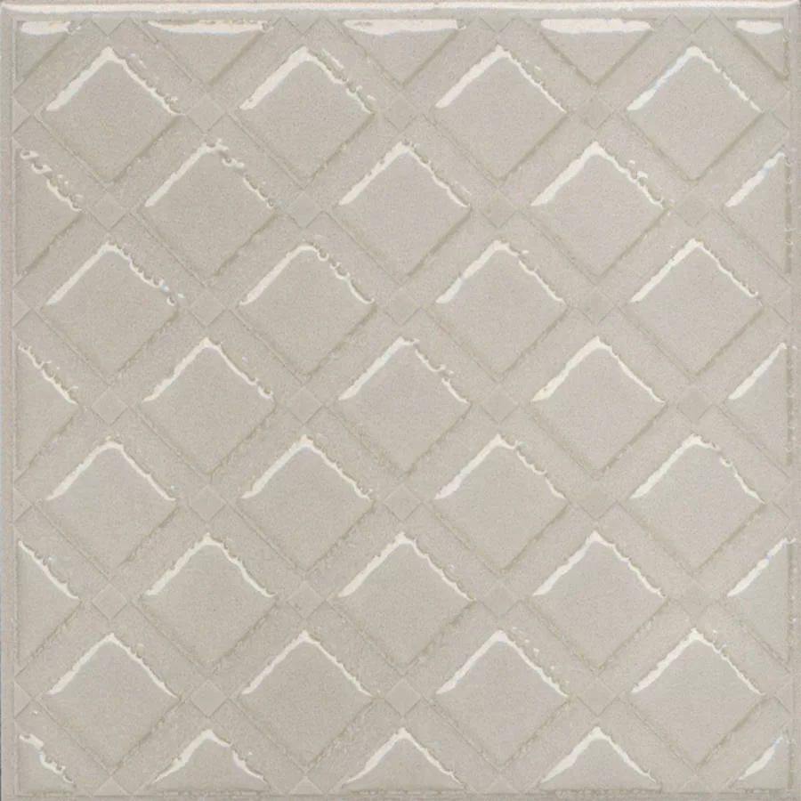 Керамическая плитка Kerama Marazzi Бахия Декор 1 серый светлый глянцевый 9,8x9,8x0,7 Серый