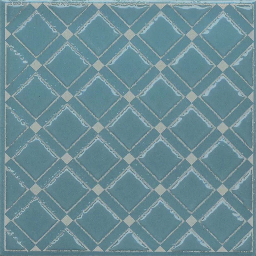 Керамическая плитка Kerama Marazzi Бахия Декор 1 бирюзовый глянцевый 9,8x9,8x0,7 Бирюзовый