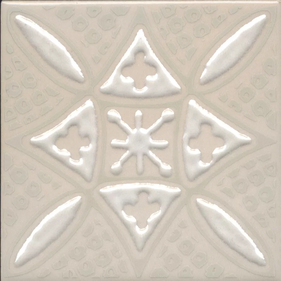 Керамическая плитка Kerama Marazzi Бахия Декор 2 бежевый светлый глянцевый 9,8x9,8x0,7 Бежевый