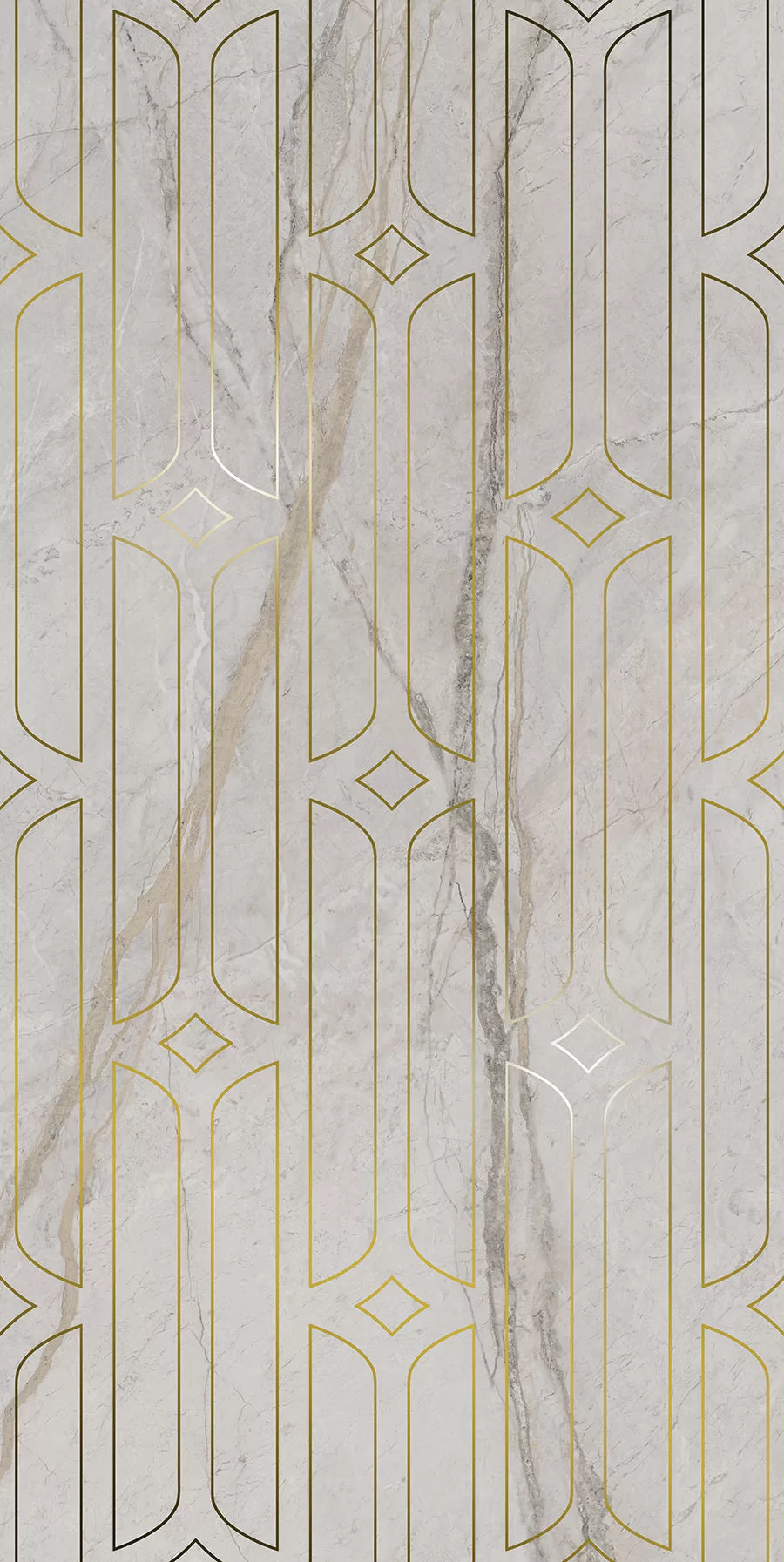 Керамическая плитка Kerama Marazzi Ифран Декор серый светлый глянцевый обрезной 60x119,5x0,9 Серый