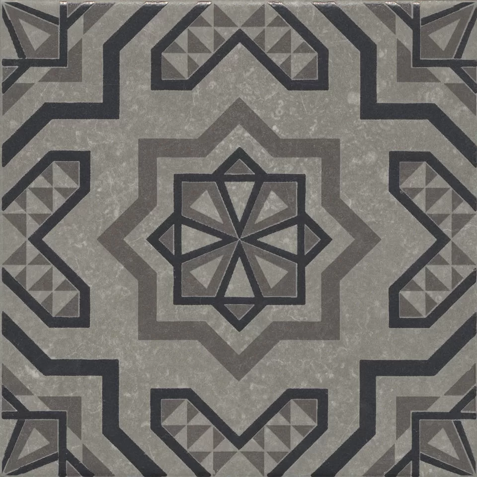 Керамогранит Kerama Marazzi Касабланка Декор серый матовый 20x20x0,8 Серый