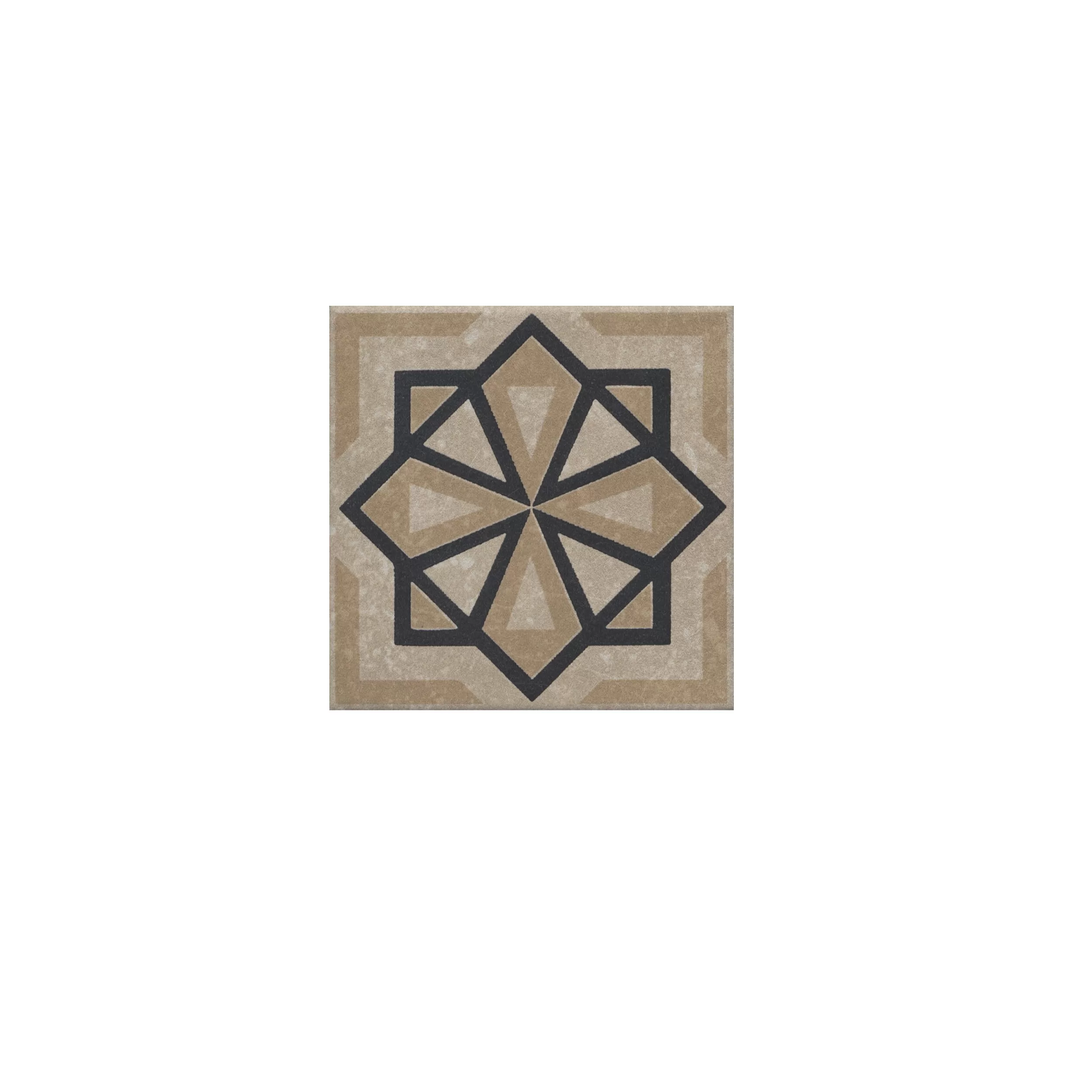 Керамическая плитка Kerama Marazzi Касабланка Декор бежевый светлый матовый 9,8x9,8x0,7 Бежевый