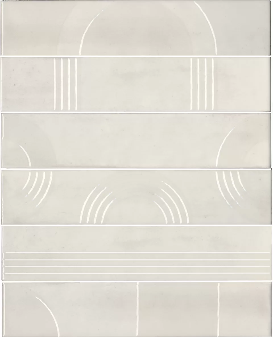 Керамическая плитка Kerama Marazzi Мажорель Панно белый глянцевый (из 6 частей 6х28,5) 36x28,5x1 Белый