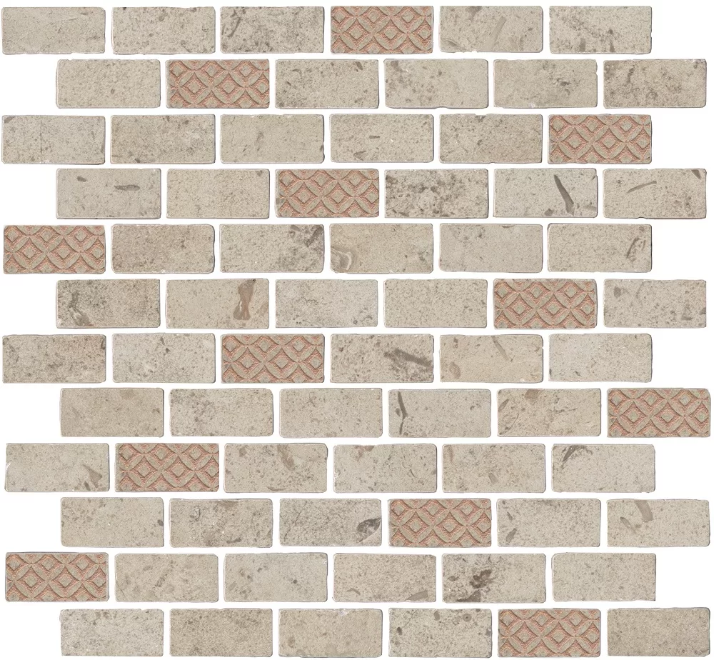 Декор Антика 3 мозаичный бежевый матовый 30x32 Kerama Marazzi Про Лаймстоун Бежевый