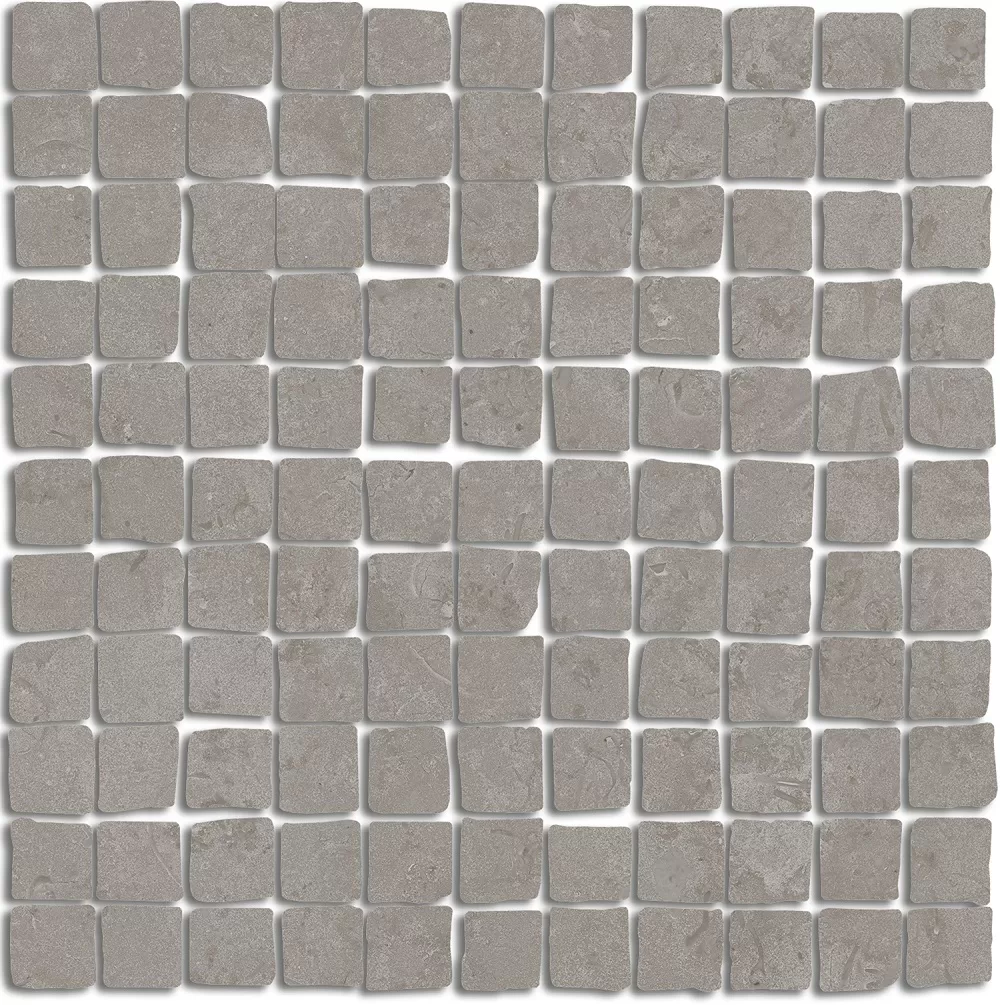 Декор Kerama Marazzi Про Лаймстоун Спакко мозаичный серый матовый 20x20 Серый