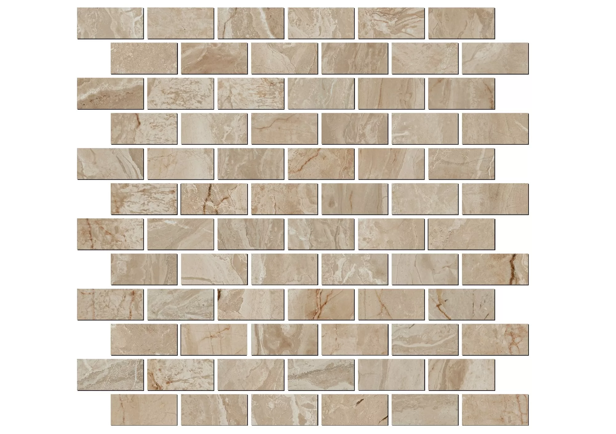 Керамическая плитка Kerama Marazzi Эвора Декор мозаичный бежевый глянцевый 32х30 Бежевый