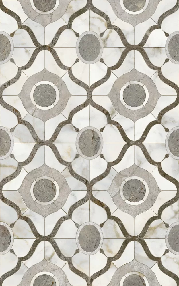 Декор глянцевый 25x40 Kerama Marazzi Кантата Комбинированный