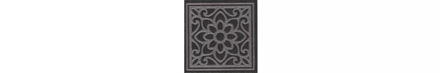 Керамогранит Kerama Marazzi Тьеполо Вставка 4 матовый обрезной 9,6x9,6 Черный
