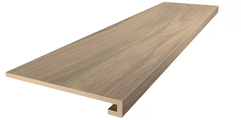 Ступень клееная бежевый тёмный матовый обрезной 33x119.5 Kerama Marazzi Монтиони Бежевый