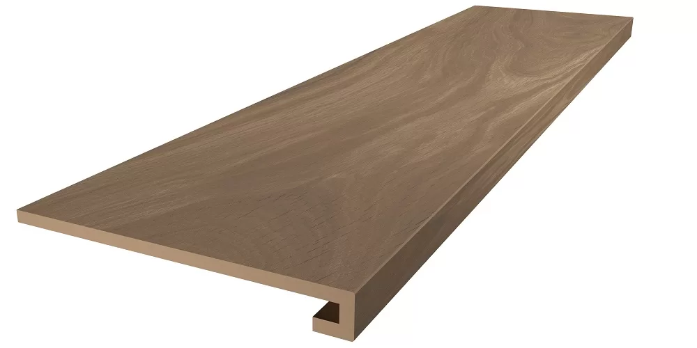 Ступень клееная коричневый матовый обрезной 33x119.5 Kerama Marazzi Монтиони Коричневый