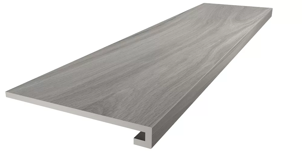 Керамогранит Kerama Marazzi Монтиони Ступень клееная серый матовый обрезной 33x119.5 Серый